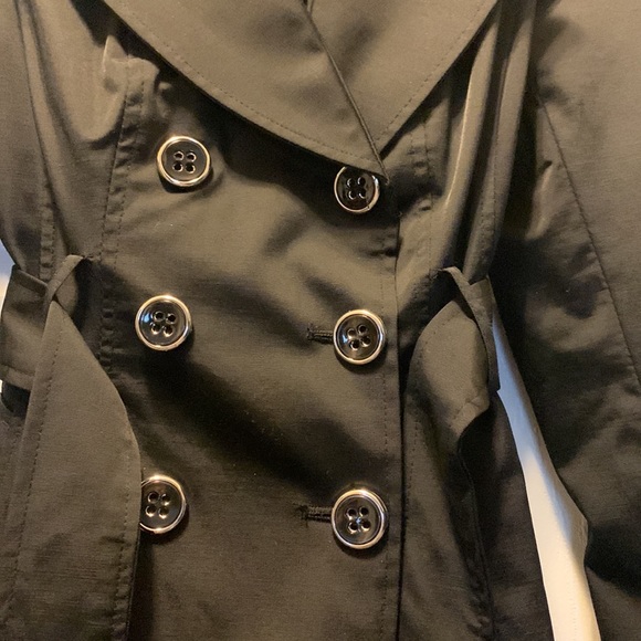 New York & Company Black Trench Coat - Picture 4 of 8
